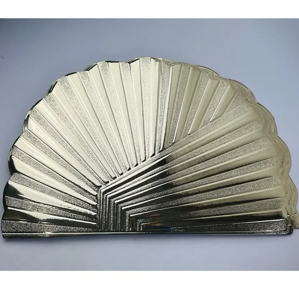13 Vintage 80’s Art Deco Gold Dinner Placemats Retro Fan Shell Regency Party NYE